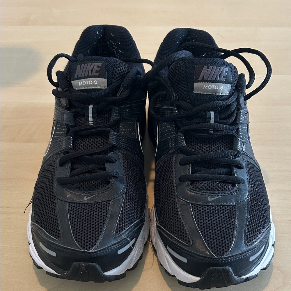 Nike Women's Black and White Moto 8 Sneakers New Old Stock